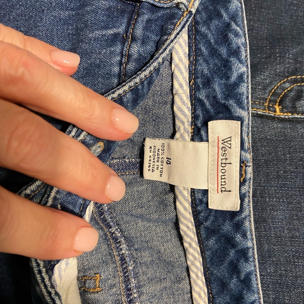 Westbound Dark Blue Cropped Women's Jeans - Picture 4 of 5